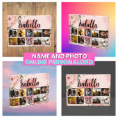 Monogrammed Floral fotocollage voor moeder Fotoblokken