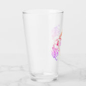 Monogrammed Floral Glass Tumbler (Rechts)
