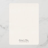 Monogrammed Floral in Arch lijst Folie Invitation Folie Uitnodiging (Achterkant)