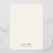 Monogrammed Floral in Arch lijst Folie Invitation Uitnodiging (Achterkant)