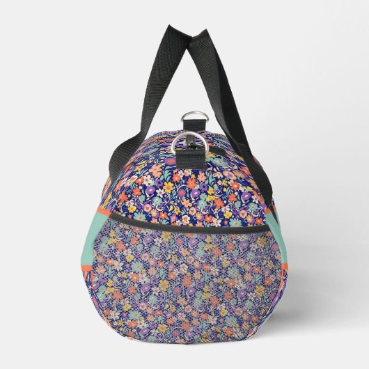 Monogrammed Floral Pattern Gym Bag Plunjezak (Rechts)