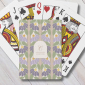 Monogrammed Floral Playing Cards  Pokerkaarten