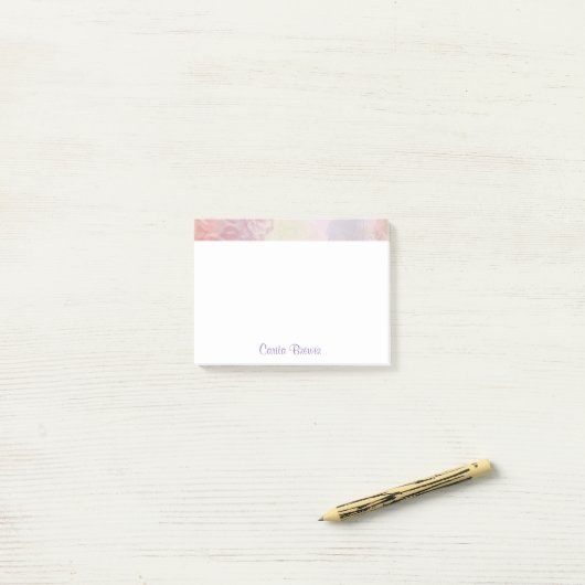 Monogrammed Floral Post-it Notes (Op bureau)