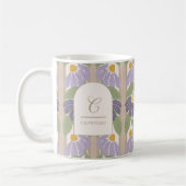Monogrammed Floral Stripe Mug – Personalized Gift  Koffiemok (Links)