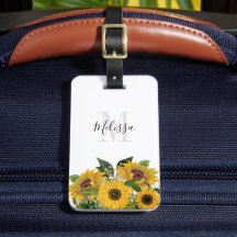 Monogrammed Floral Sunflower Paspoort