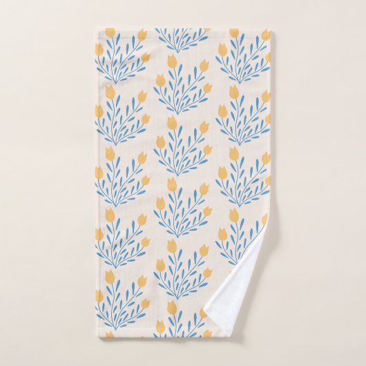 Monogrammed Floral Towel Set Bad Handdoek (Handdoek)