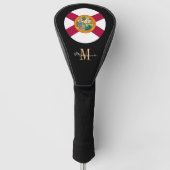 Monogrammed & Florida Flag Golf Clubs Hoesje Golfheadcover (Voorkant)