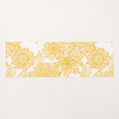 Monogrammed Flowers Pattern Yoga Mat (Achterkant (horizontaal))