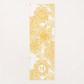 Monogrammed Flowers Pattern Yoga Mat (Voorkant)