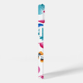 Monogrammed Folk Art Floral Pattern Case-Mate iPhone Case (Achterkant / Rechts)