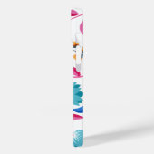 Monogrammed Folk Art Floral Pattern Case-Mate iPhone Case (Achterkant / Links)