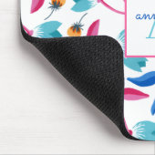 Monogrammed Folk Art Floral Pattern Muismat (Hoek)