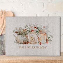 Monogrammed Forest Floral Botanical Family Name