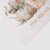 Monogrammed Forest Floral Botanical Family Name Tissuepapier (Detail)