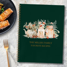 Monogrammed Forest Floral Botanical Family Recept