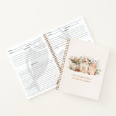 Monogrammed Forest Floral Botanical Family Recept Notitieboek (Binnen)