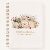 Monogrammed Forest Floral Botanical Family Recept Notitieboek (Voorkant)
