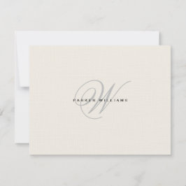 Monogrammed Formele Harde Dank u Kaart