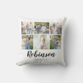 Monogrammed Foto Collage Classic Family | Kussen (Voorkant)
