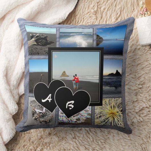 Monogrammed Foto Collage Sierkussen (Deken)