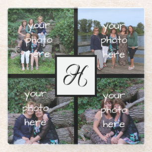 Monogrammed Foto Glazen Onderzetter