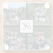 Monogrammed Foto Glazen Onderzetter (Achterkant)