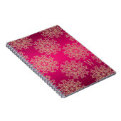 Monogrammed Fuchsia and Gold Notebook Journal Notitieboek (Rechterzijde)