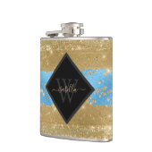 Monogrammed Fun Modern Gold Glitter Script Heupfles (Links)