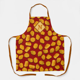 Monogrammed Funny Chicken Nugget Pattern Schort
