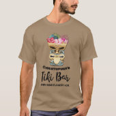 Monogrammed Funny Island Beach Tiki Bar T-shirt (Voorkant)