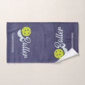 Monogrammed Funny Pickleball Player Sports Handdoek (Handdoek)