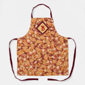 Monogrammed Funny Tasty Bacon Pattern Schort (Voorkant)