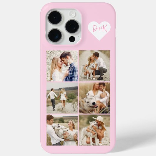 Monogrammed Galerij van 8 Persoonlijke Foto's Case-Mate iPhone Case (Achterkant)