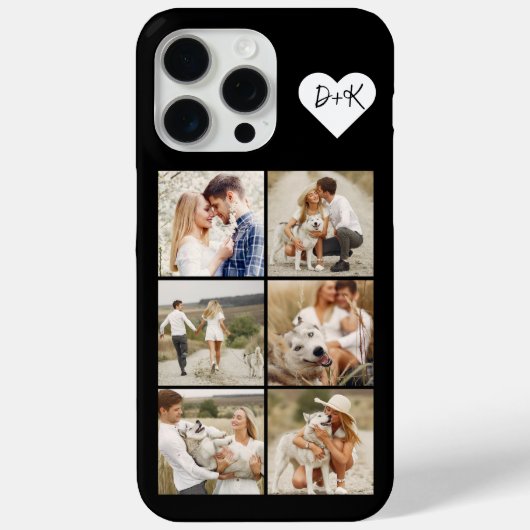 Monogrammed Galerij van 8 Persoonlijke Foto's Case-Mate iPhone Case (Achterkant)