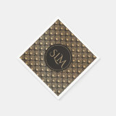 Monogrammed Gatsby Art Deco Fan Pattern Servet (Hoek)