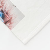 Monogrammed Geboorte Stat Aankondiging Foto Fleece Deken (Hoek)