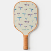 Monogrammed Gedekte Patroon van Dragonflies voeg N Pickleball Paddle (Voorkant)