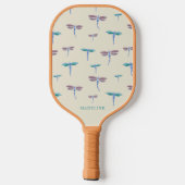 Monogrammed Gedekte Patroon van Dragonflies voeg N Pickleball Paddle (Achterkant)
