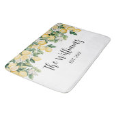 Monogrammed gele citroenboom badmat (Gekanteld)