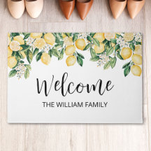 Monogrammed gele citroenboom