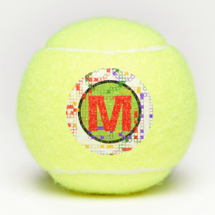 Monogrammed geometrische blokken Penn Tennis Balls Tennisballen