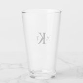 Monogrammed Gepersonaliseerd met Uw Initialen Glas (Achterkant)