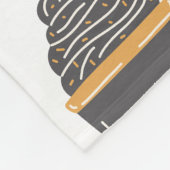 Monogrammed gepersonaliseerde fleece deken koffie (Hoek)