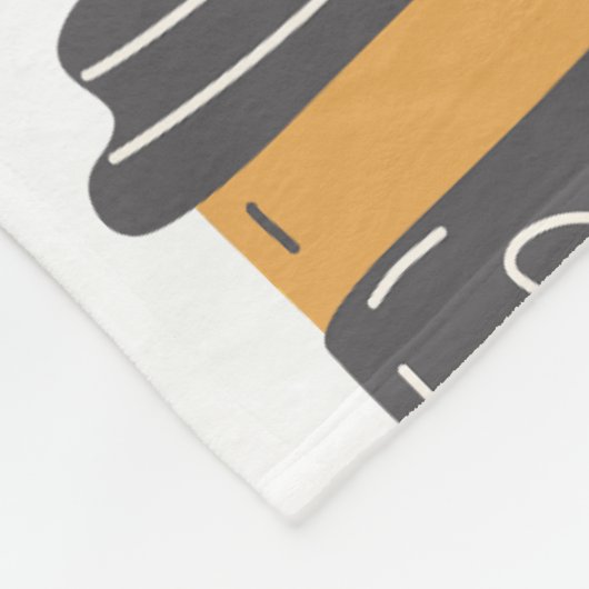 Monogrammed gepersonaliseerde fleece deken koffie (Hoek)