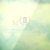 Monogrammed gerechtshof raamsticker (Vel 3)