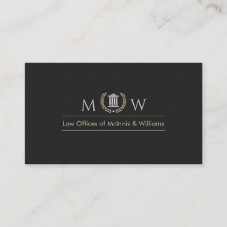 Monogrammed gerechtshof visitekaartje