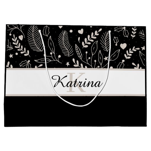 Monogrammed Gift Bag Groot Cadeauzakje (Achterkant)