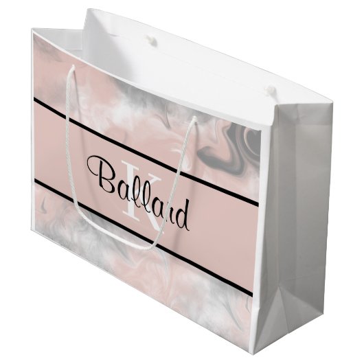 Monogrammed Gift Bag Groot Cadeauzakje (Voorkant Gekanteld)