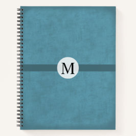 Monogrammed gift voor hem in nood blauwe masculine notitieboek
