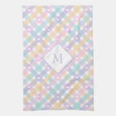 Monogrammed Gingham Plaids Harten Theedoek (Verticaal)